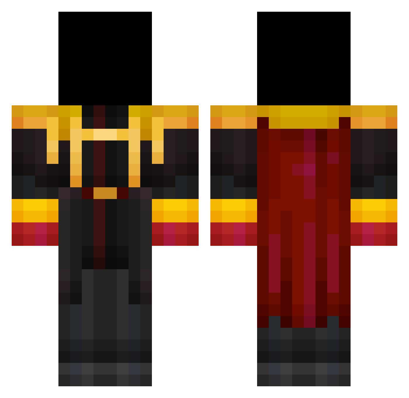 False2742 Minecraft skin, front and back view