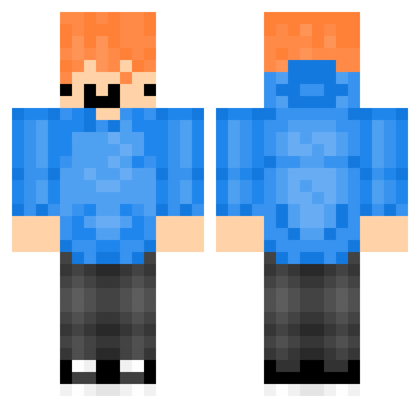 Cristi17 Minecraft skin, front and back view
