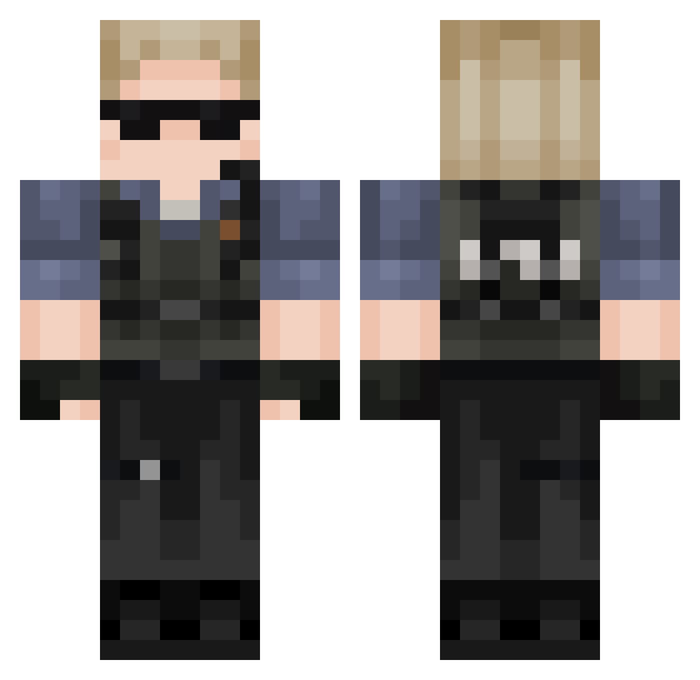 megalodon01 Minecraft skin, front and back view