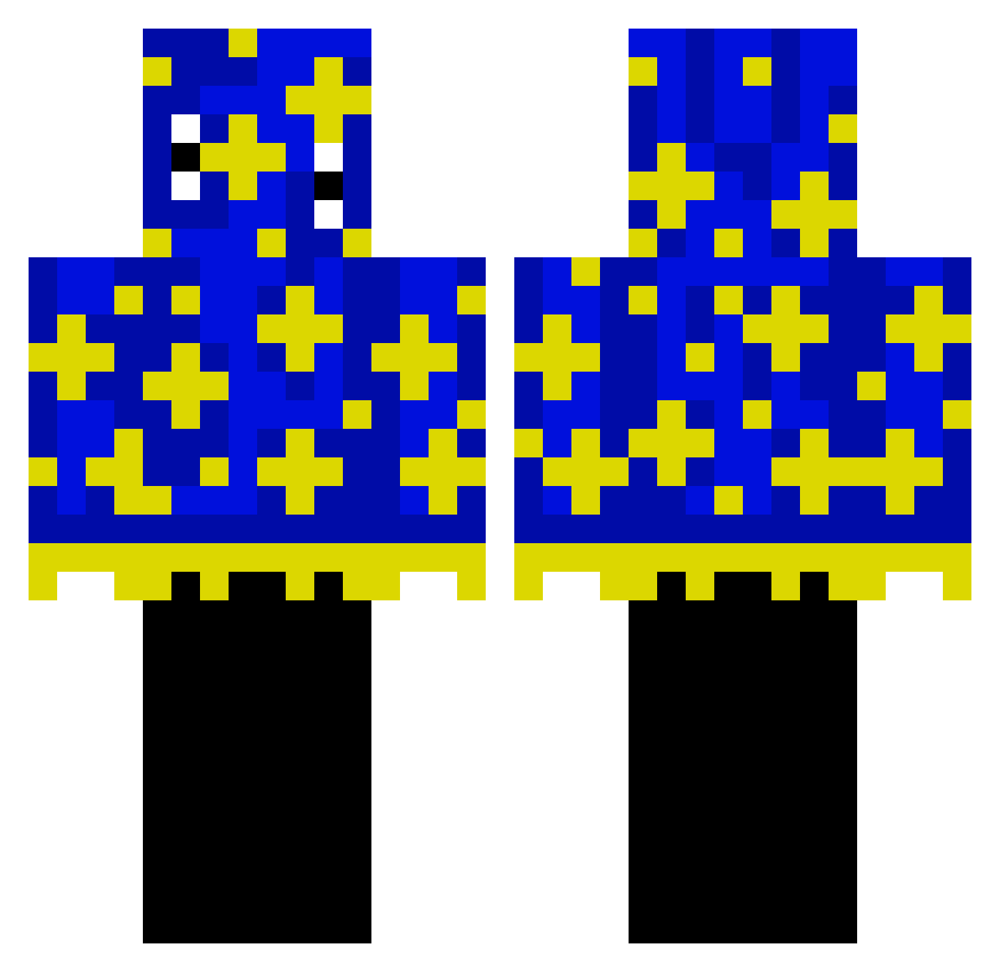 Luci_reamer Minecraft skin, front and back view