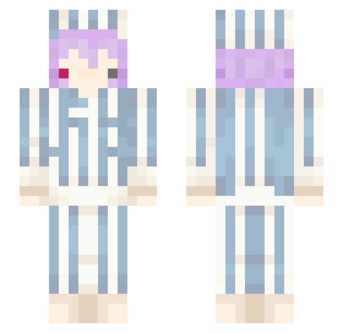 bIrdEATbUger Minecraft skin, front and back view