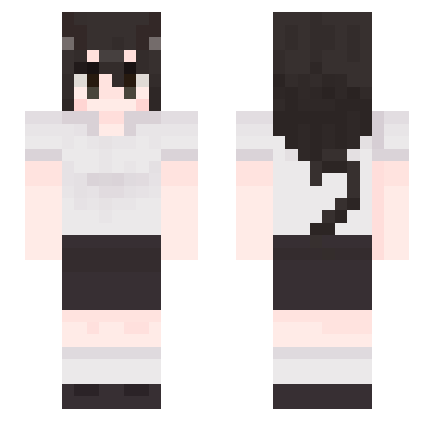 Menggongi Minecraft skin, front and back view