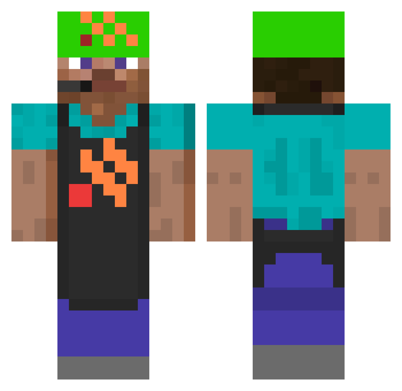 Sssx14323 Minecraft skin, front and back view