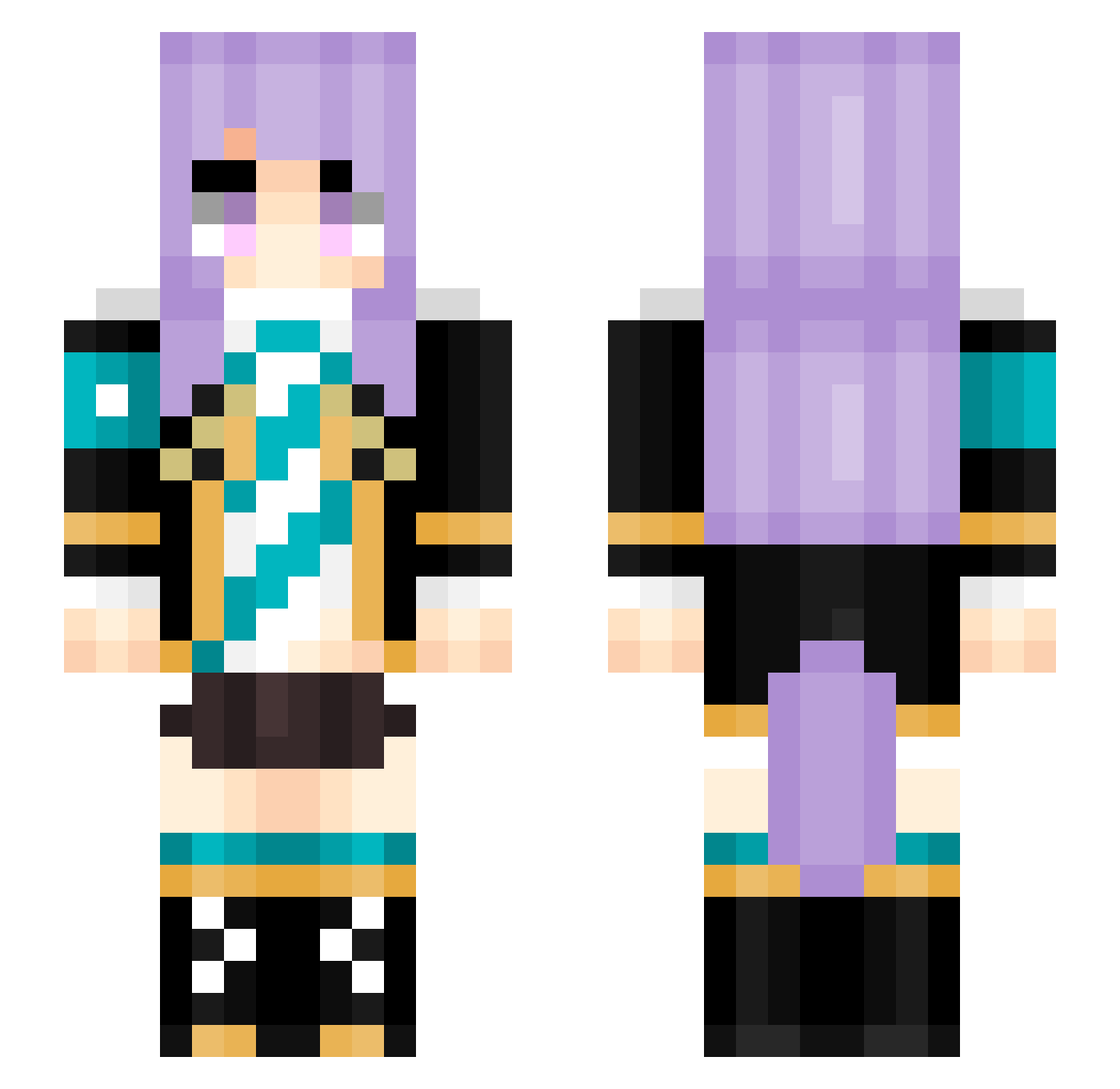 Drremurr Minecraft skin, front and back view
