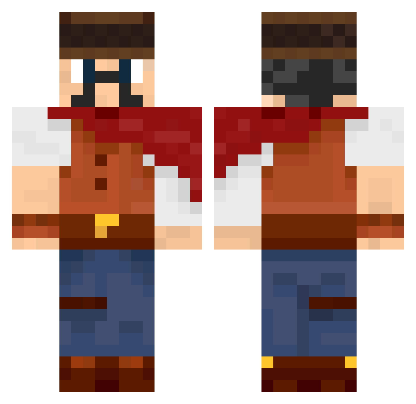 Plkoso Minecraft skin, front and back view