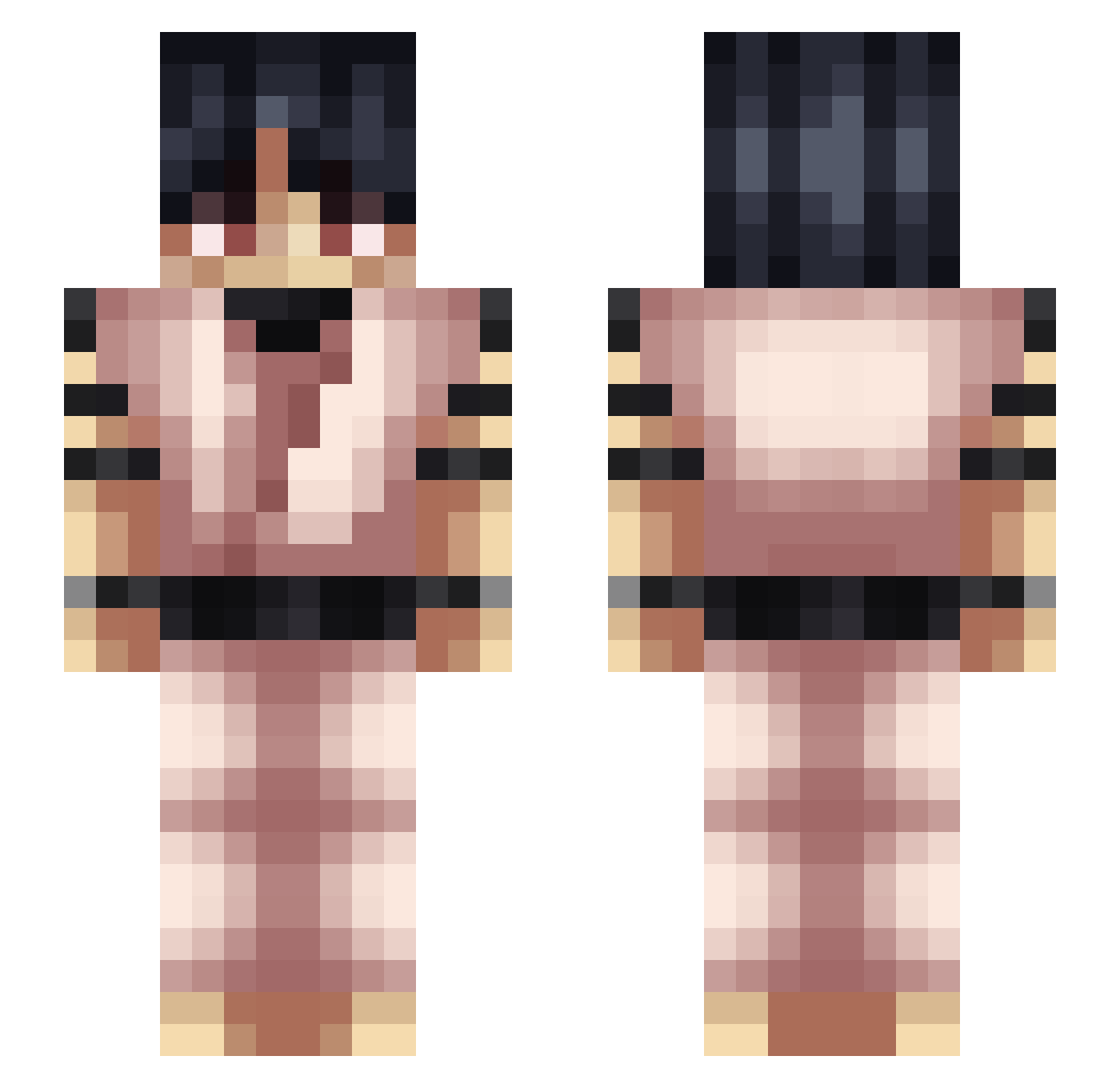 lapsitexilis Minecraft skin, front and back view