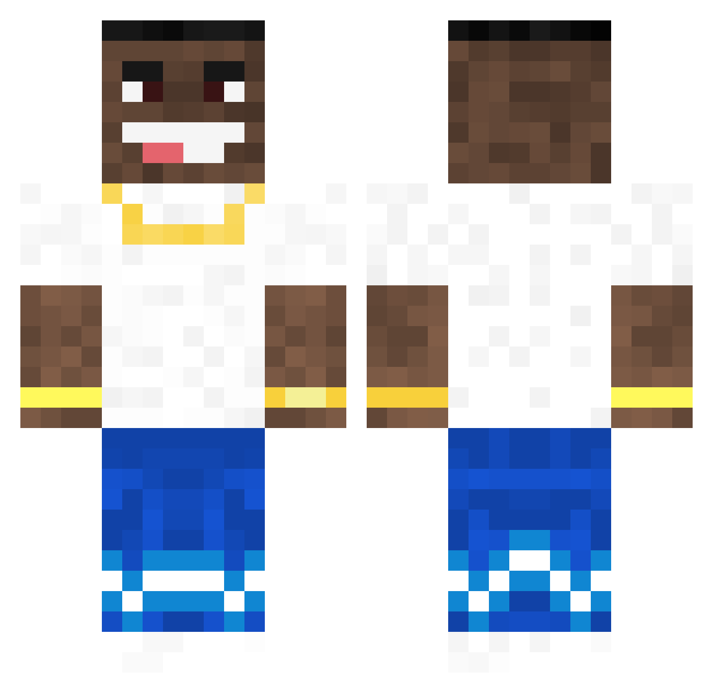 konfitura Minecraft skin, front and back view