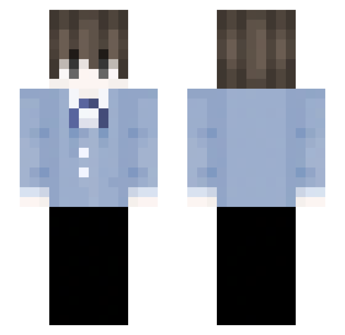 DamianoDavid Minecraft skin, front and back view