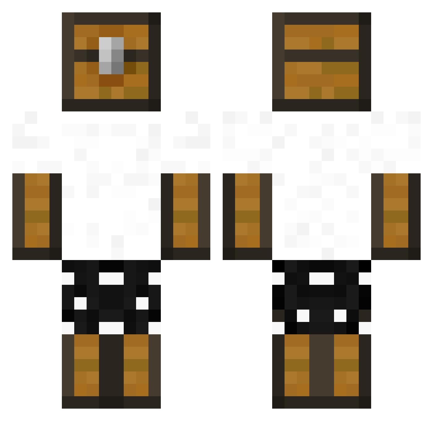 _Mollison_ Minecraft skin, front and back view