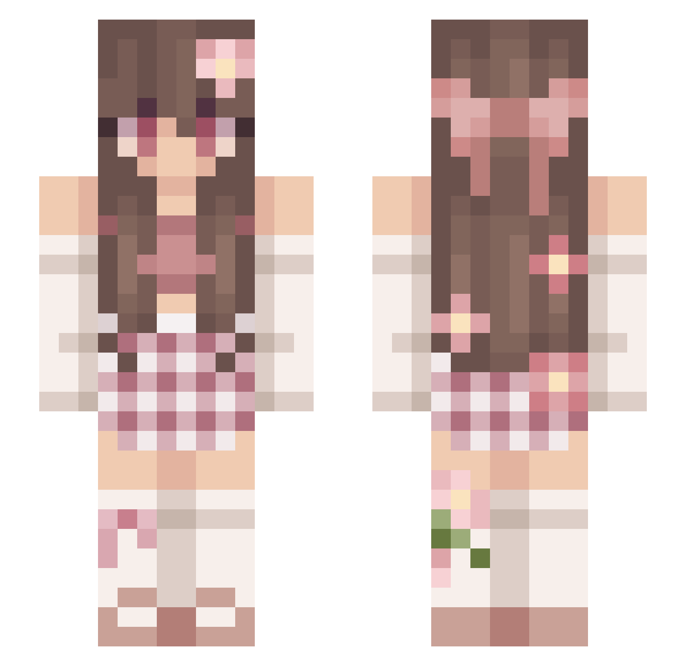 SpecialBunny Minecraft skin, front and back view