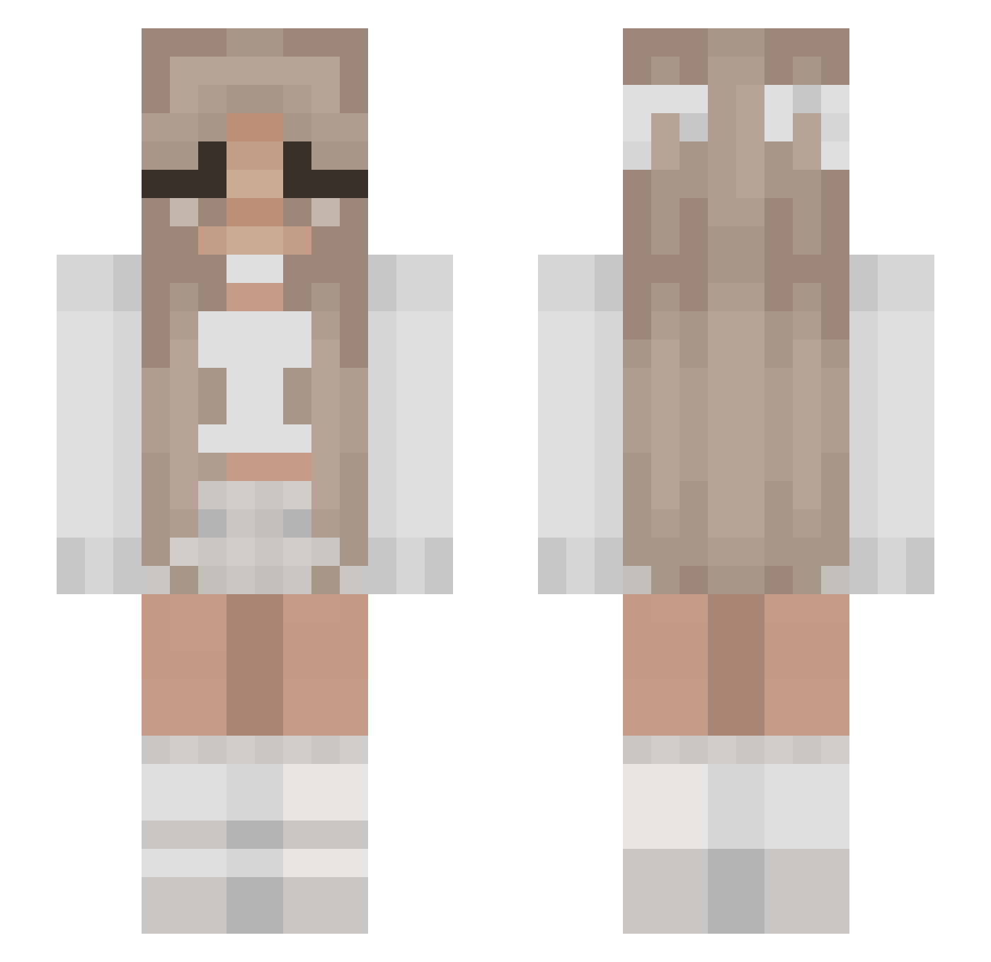 chlo_r1ne Minecraft skin, front and back view