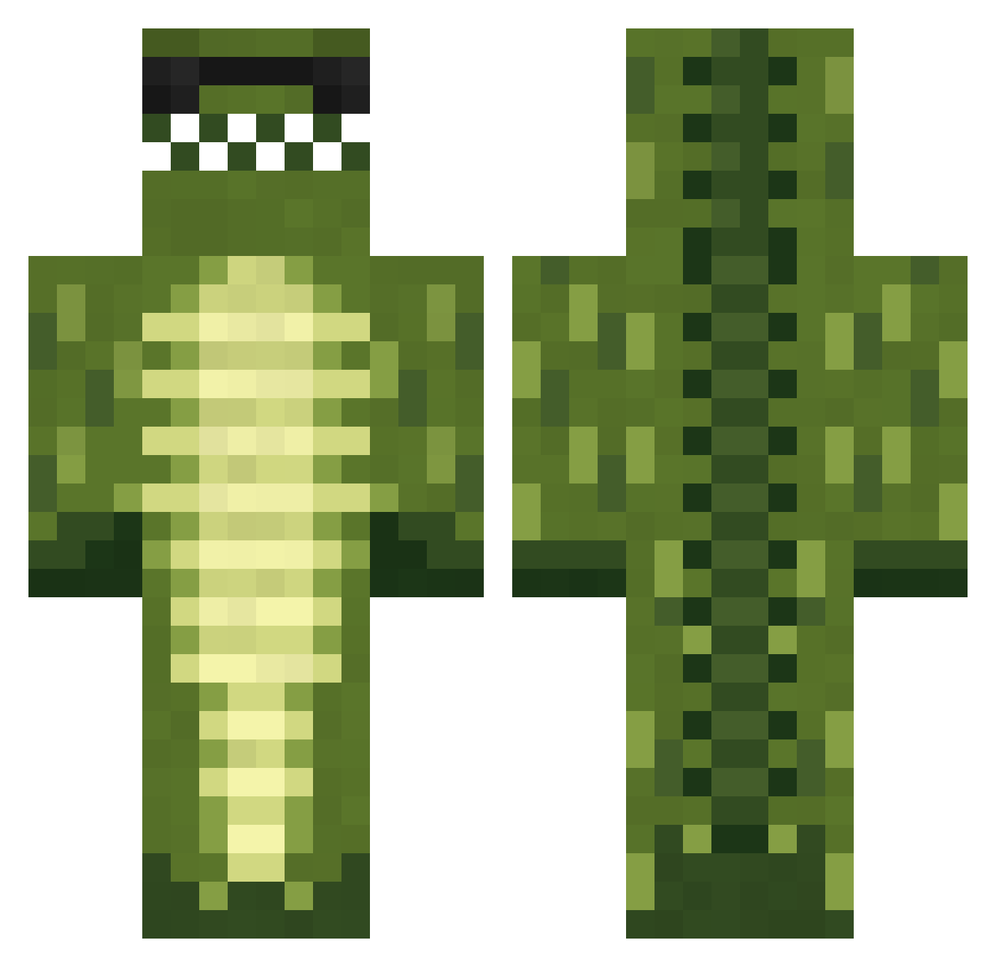 Sutabagu Minecraft skin, front and back view