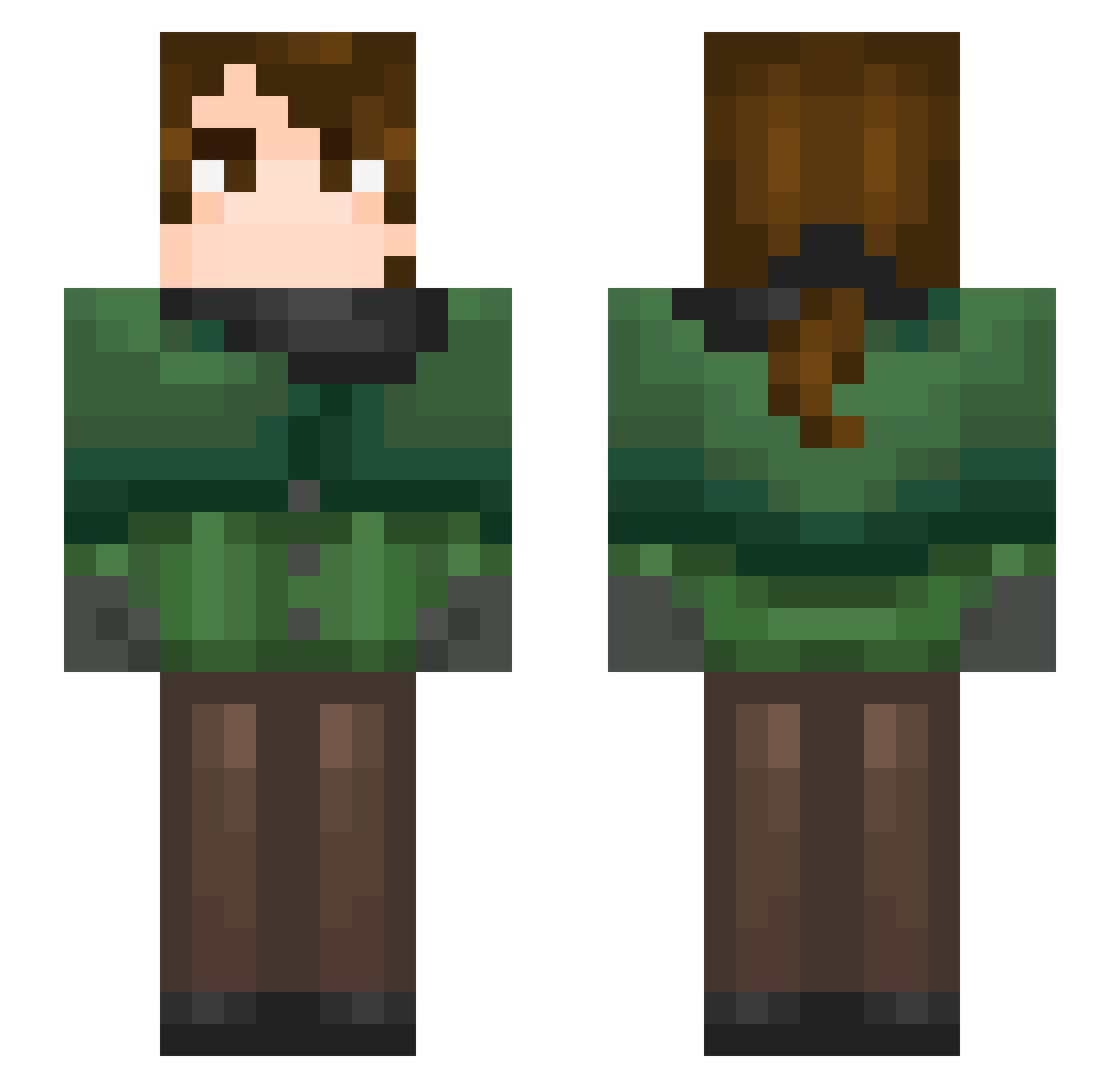 idiot_shinuki Minecraft skin, front and back view