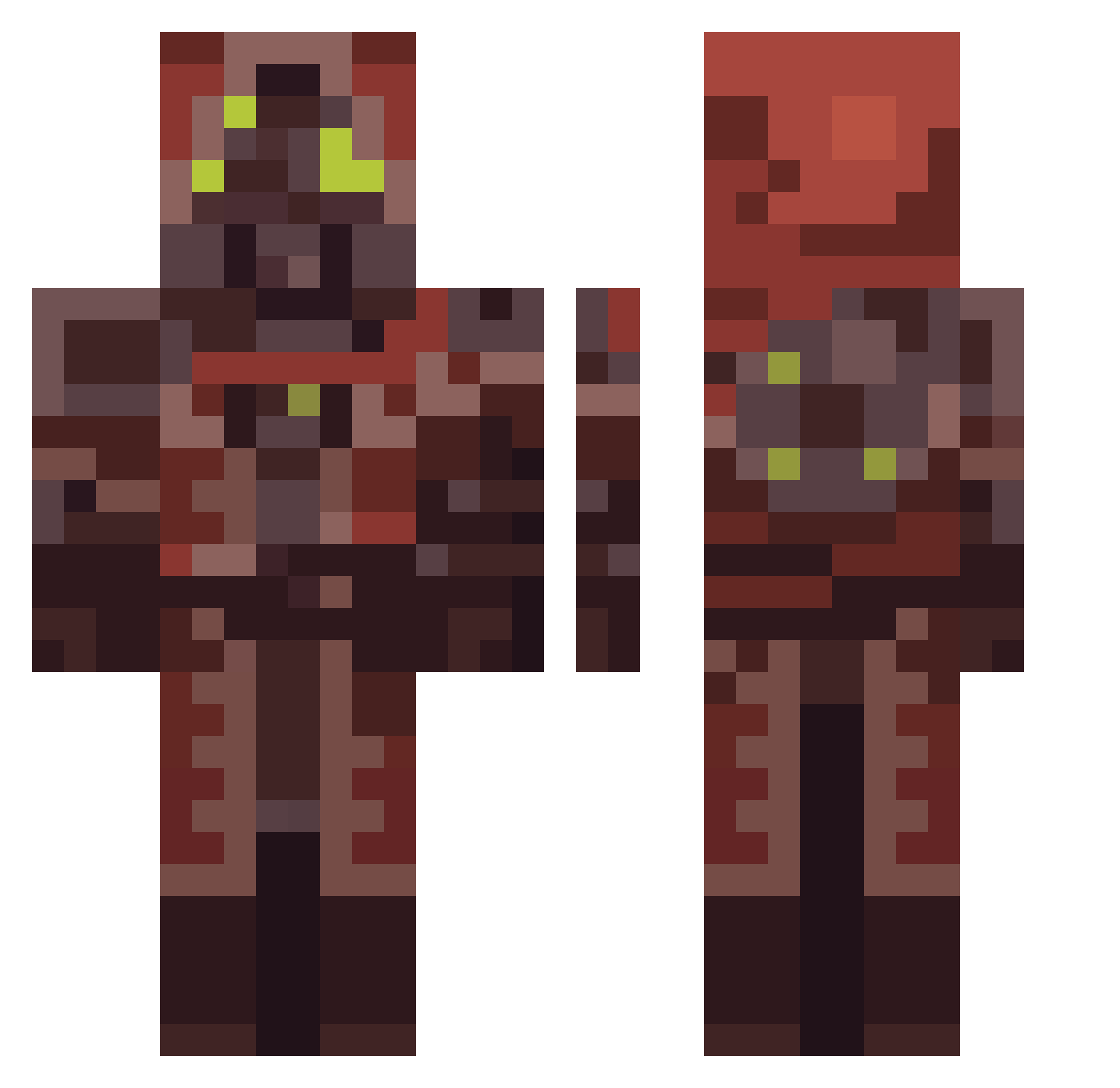 pogmax0 Minecraft skin, front and back view