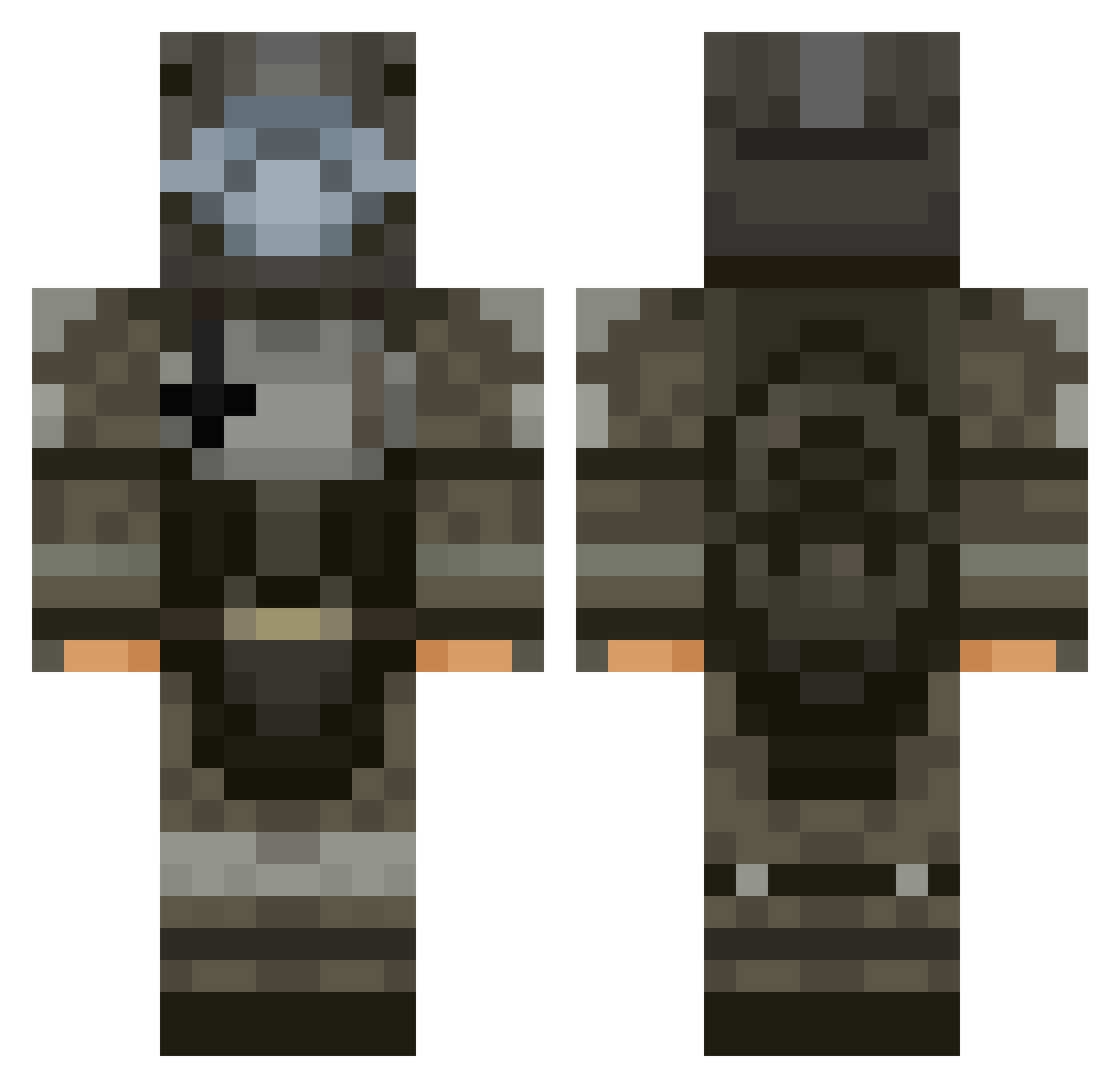 Yatys93 Minecraft skin, front and back view