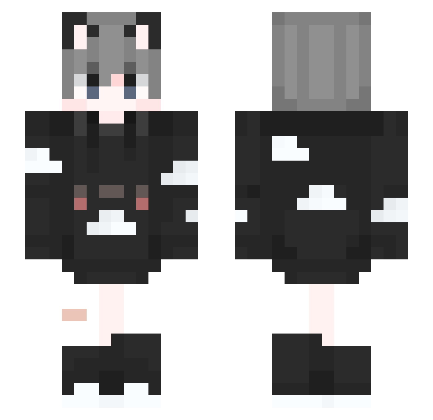 Syrym Minecraft skin, front and back view