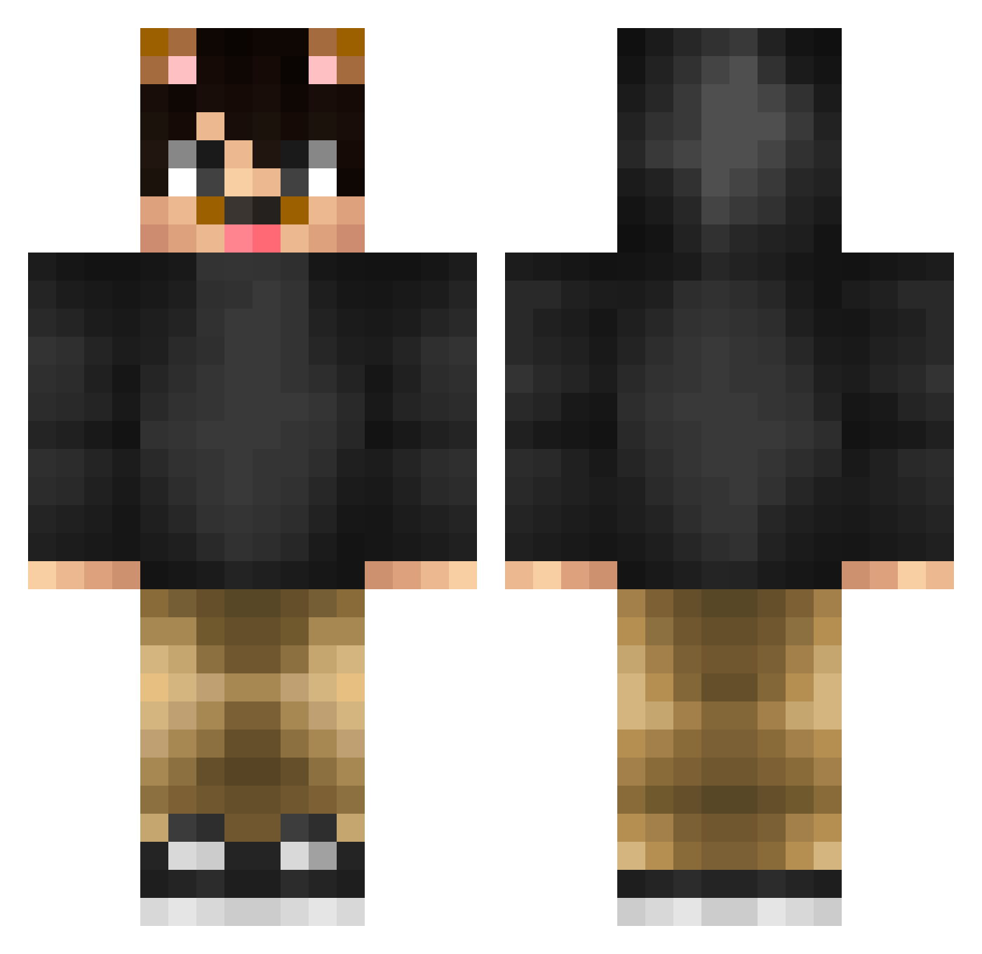 ST4LK_ Minecraft skin, front and back view