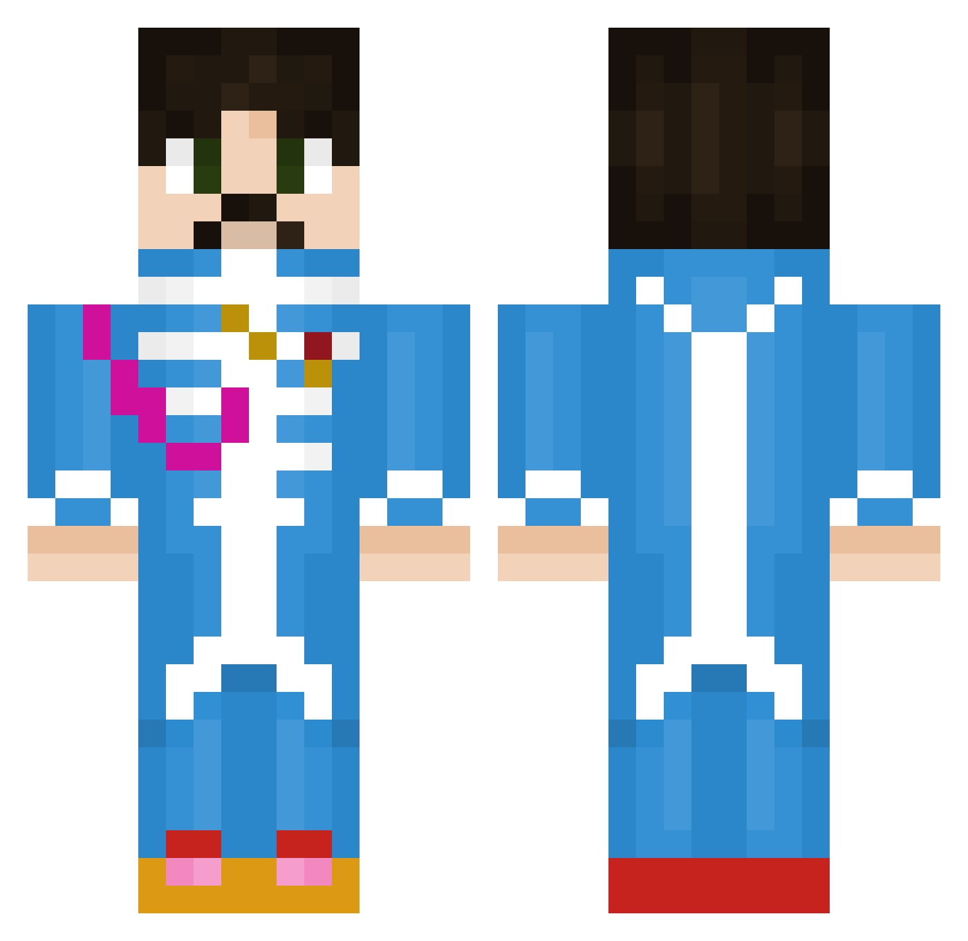 TooSmoove88 Minecraft skin, front and back view