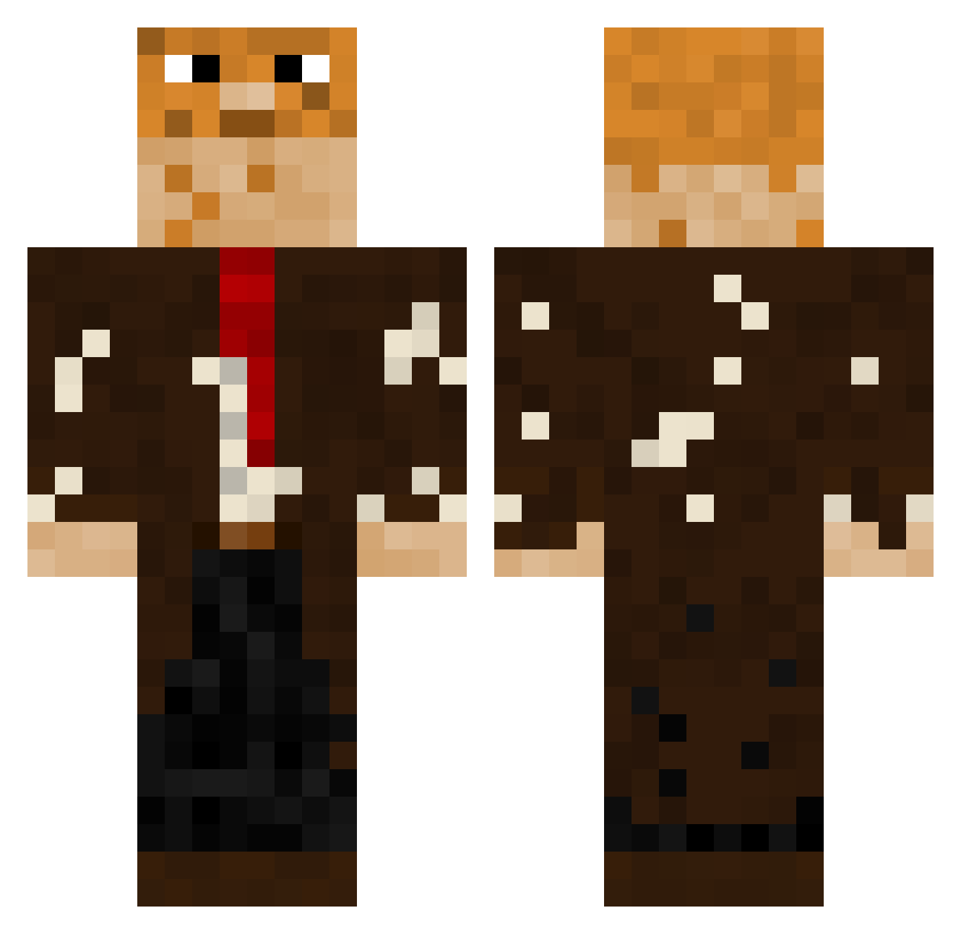 Spellcrafter54 Minecraft skin, front and back view