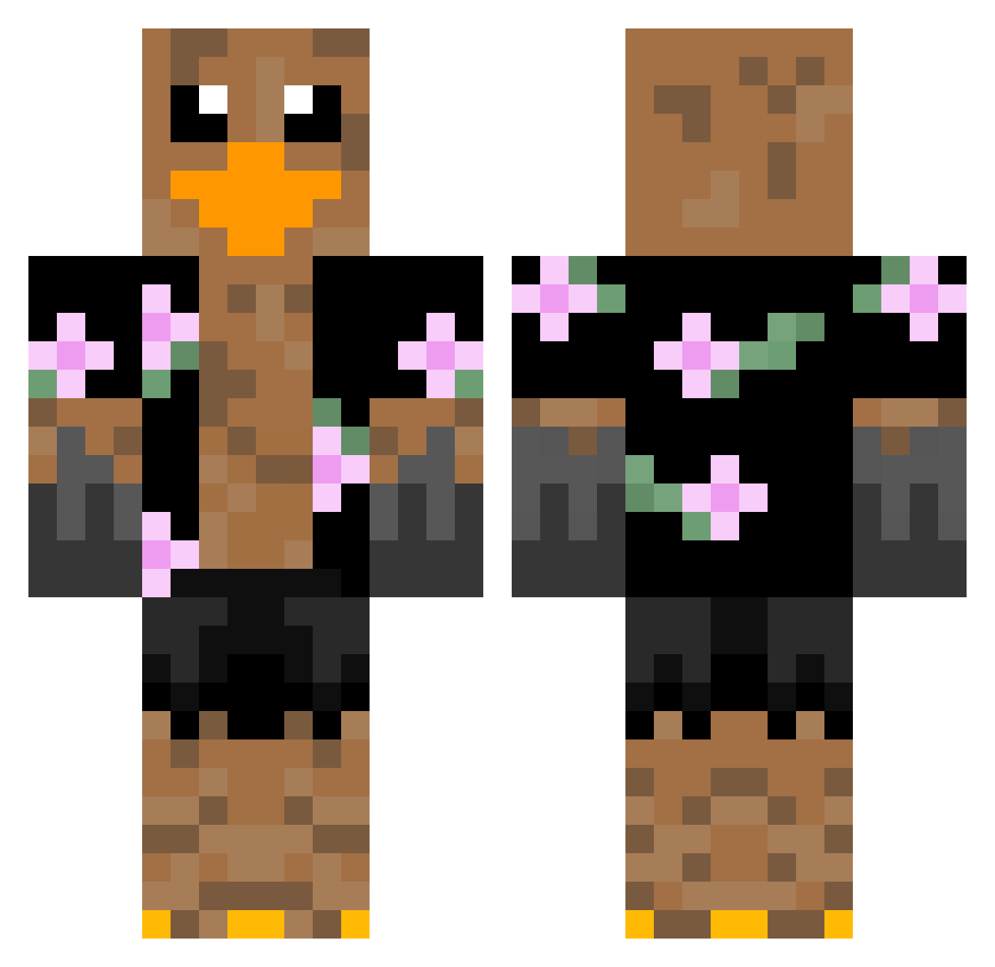 spekdodo Minecraft skin, front and back view