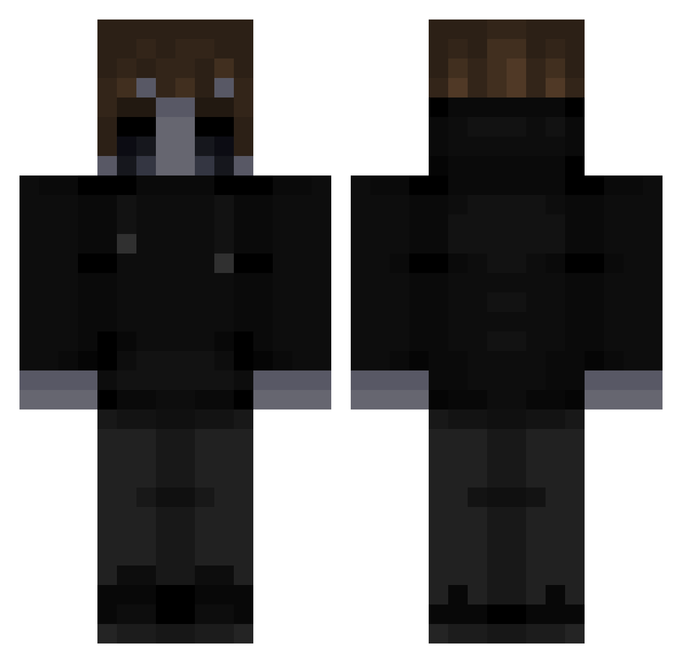 _Nezuna_ Minecraft skin, front and back view