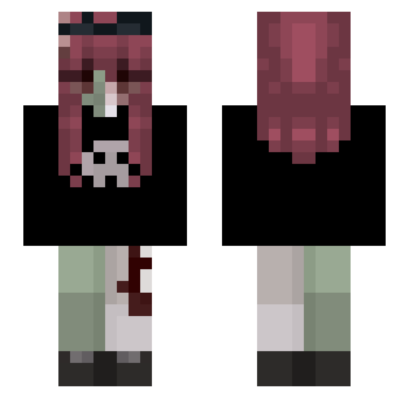 sephiroth0137 Minecraft skin, front and back view