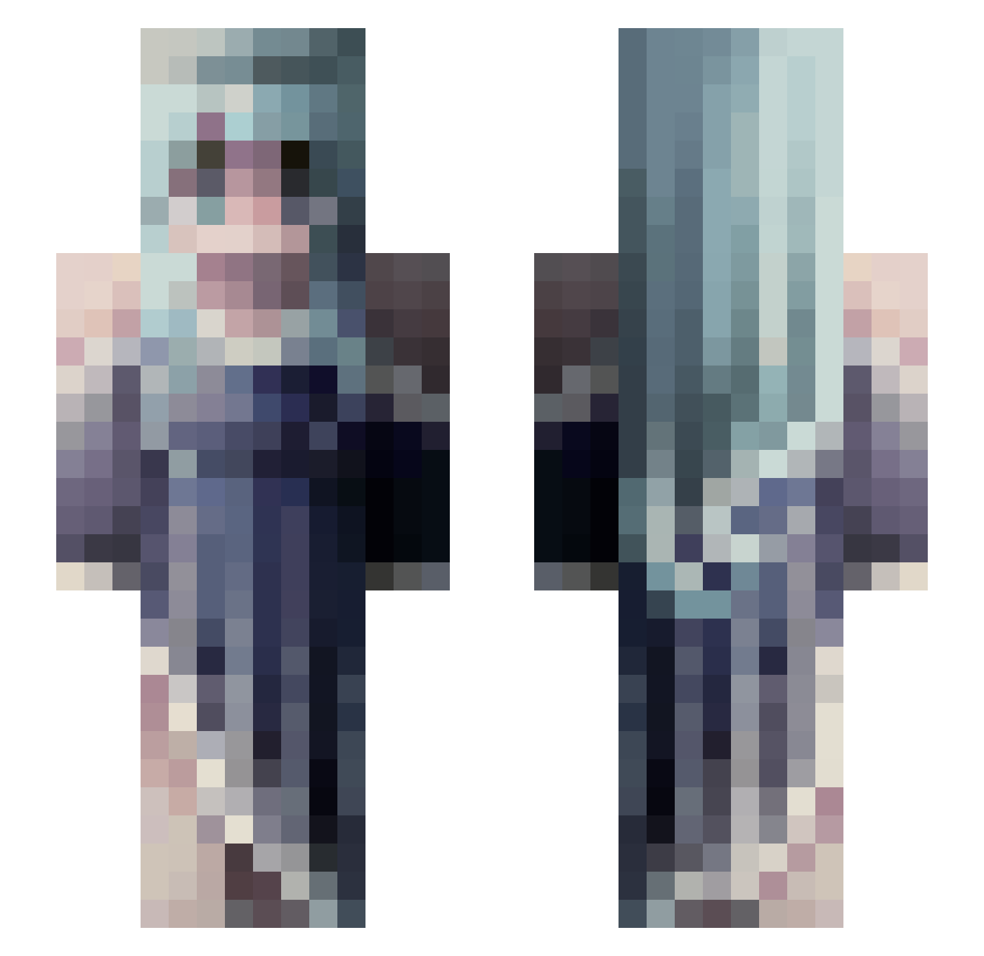 mintygirl19 Minecraft skin, front and back view