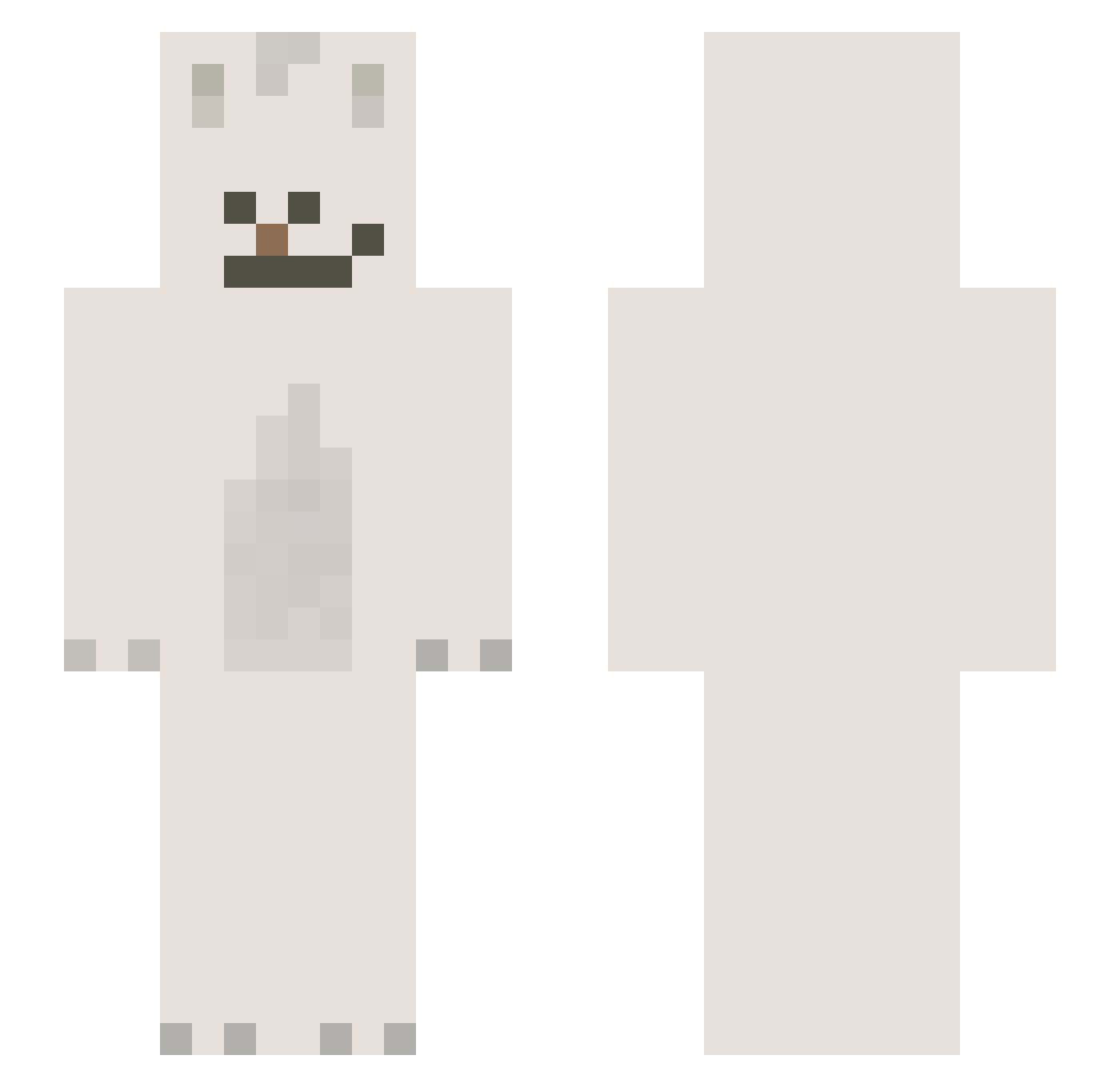 wovely Minecraft skin, front and back view