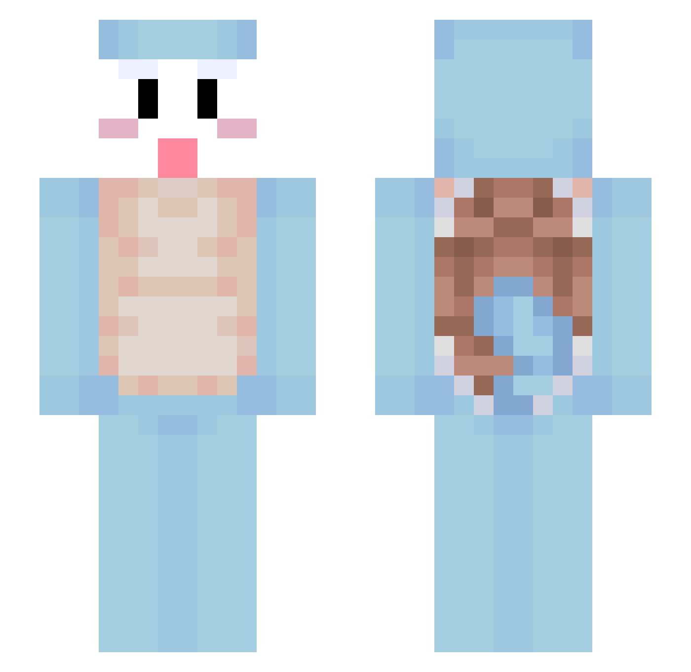 Kronix1226 Minecraft skin, front and back view