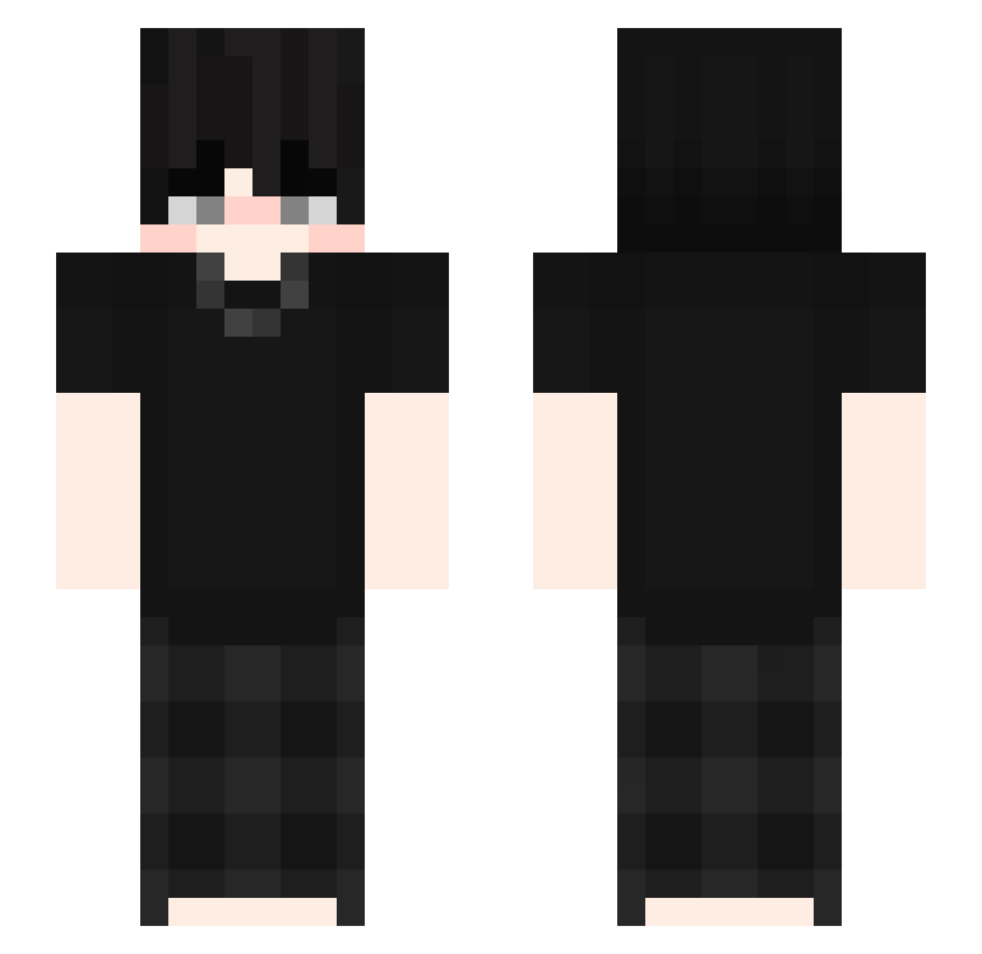 ilyPlacas Minecraft skin, front and back view