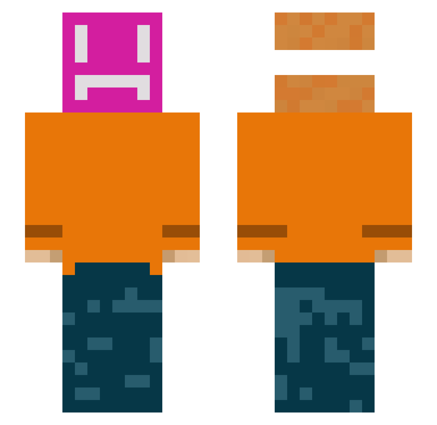 __Starlight_ Minecraft skin, front and back view