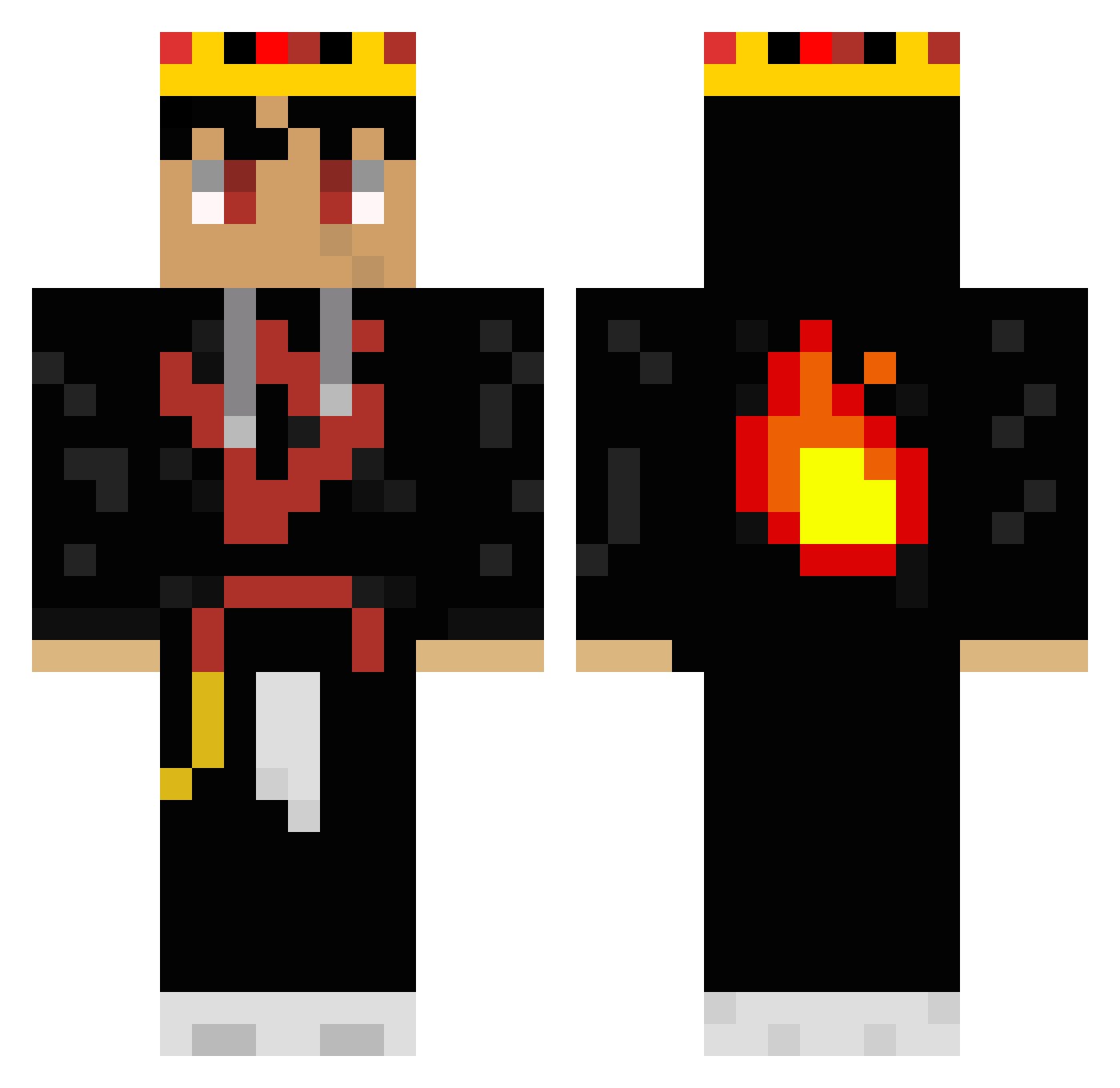 THED3M0NK1NGYT Minecraft skin, front and back view