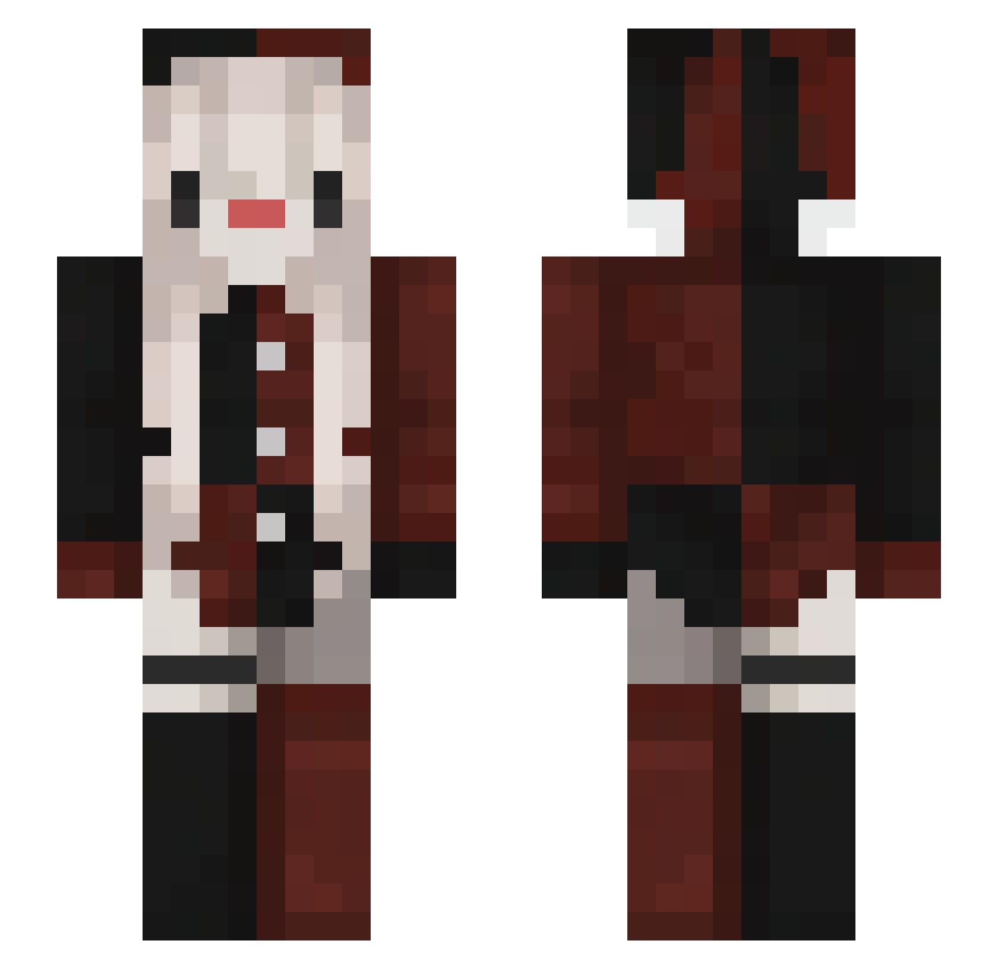 purgatorii Minecraft skin, front and back view