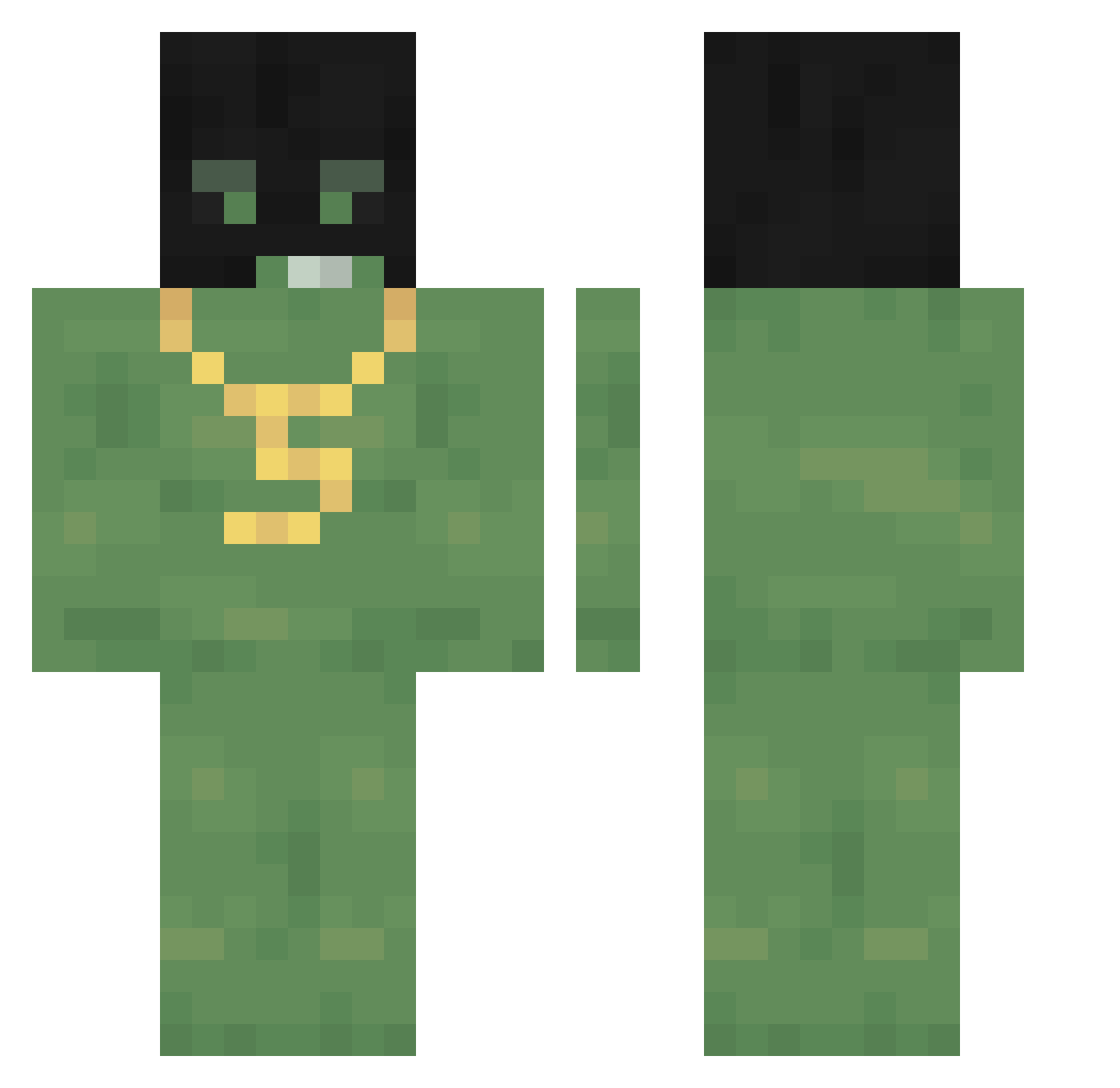 rog4e Minecraft skin, front and back view