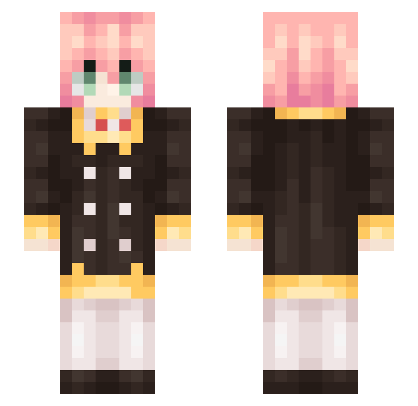 _HELLODUCK_ Minecraft skin, front and back view