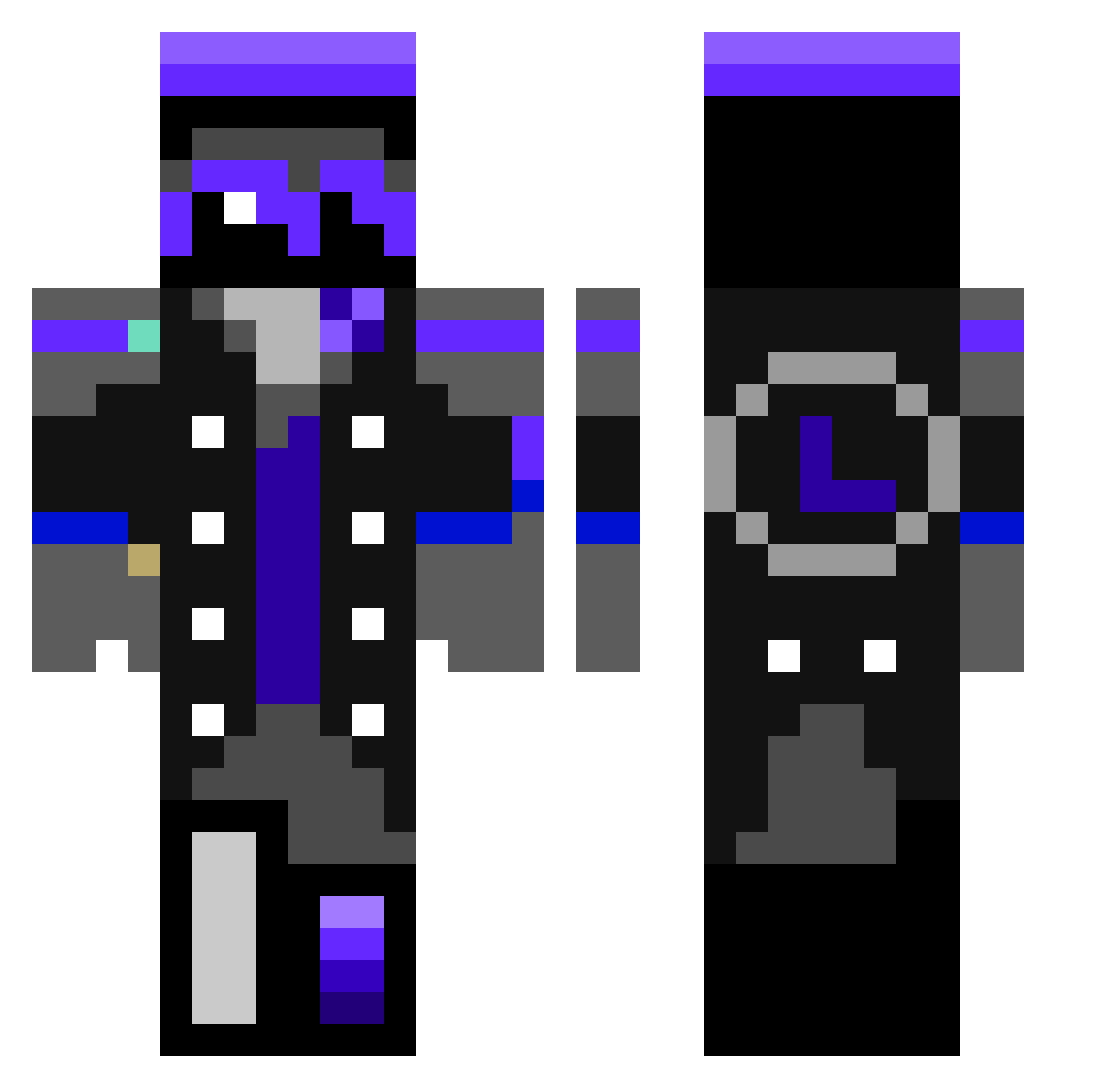 WildEzgg Minecraft skin, front and back view