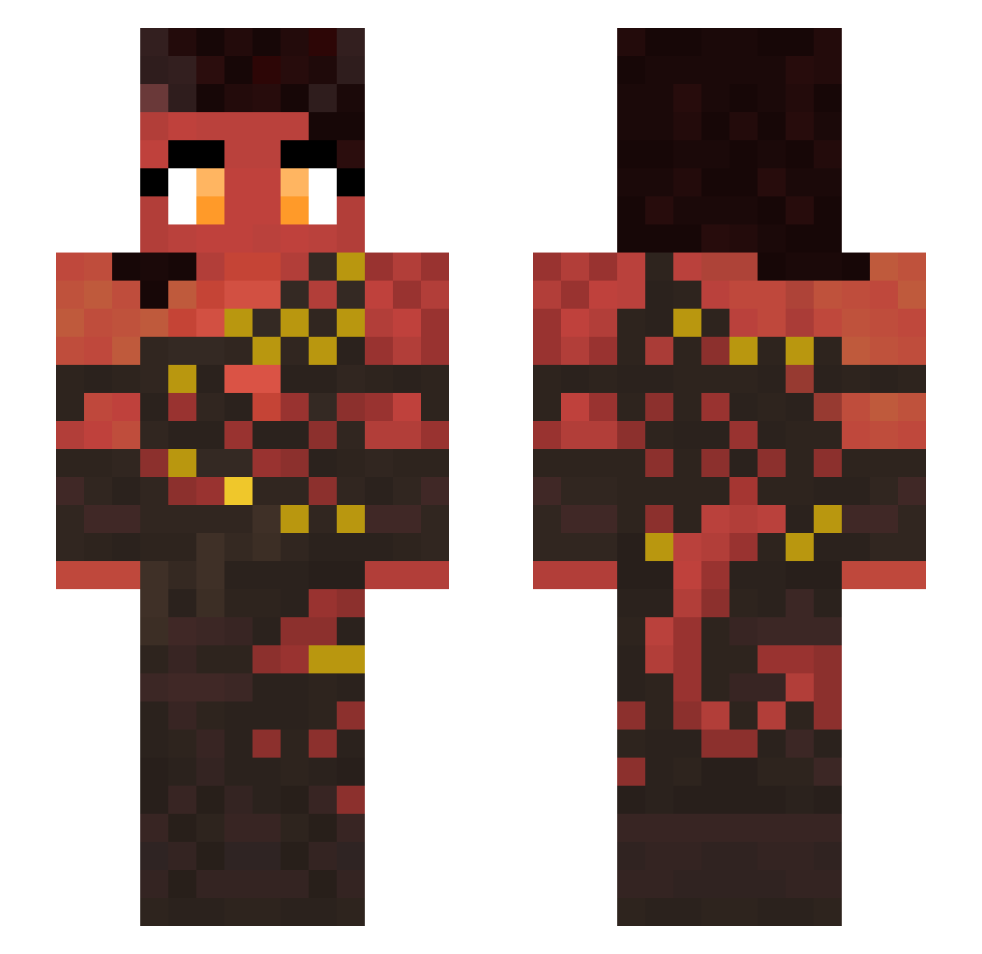 ROZDYMIACZ Minecraft skin, front and back view