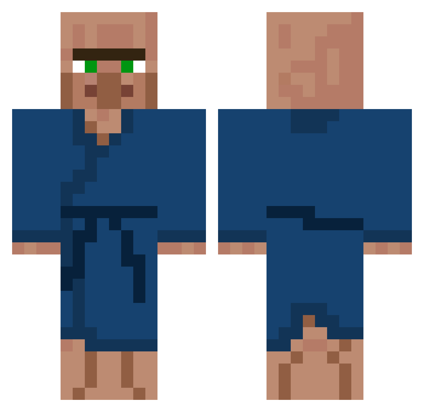 imsuchafatchud Minecraft skin, front and back view