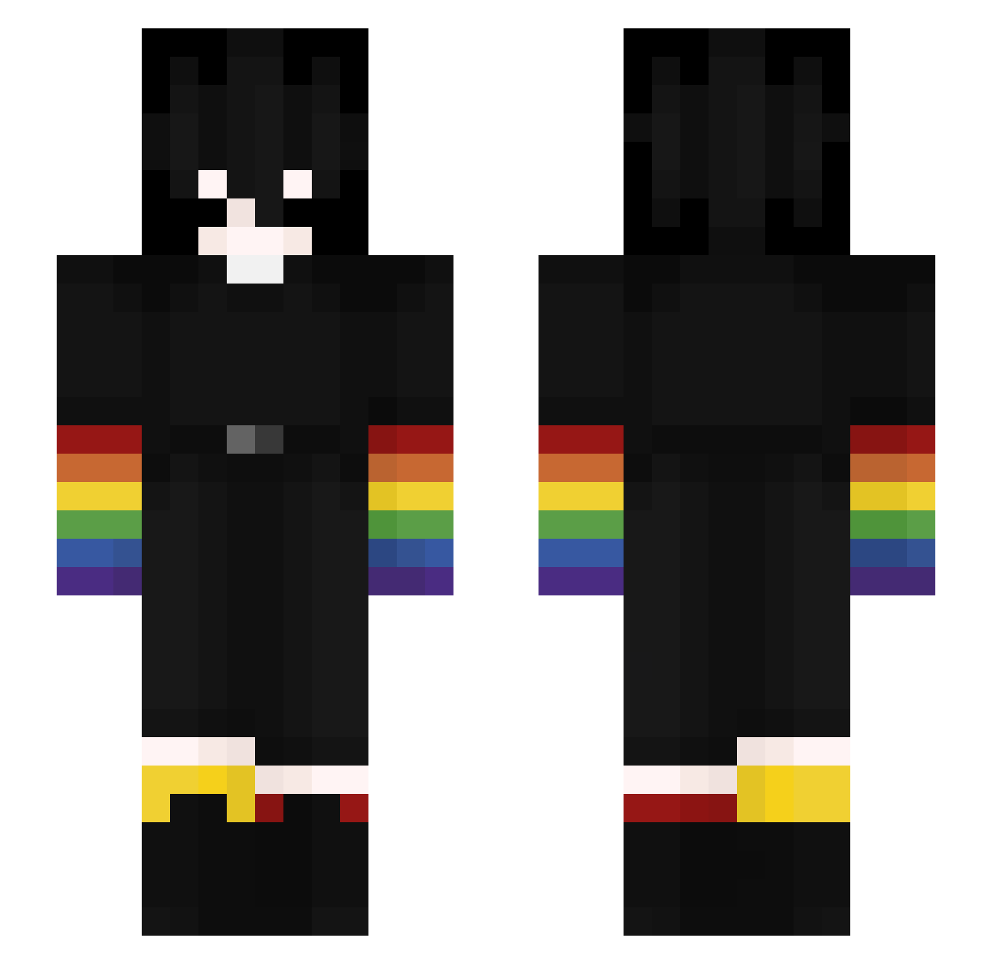 AnnaXeZ Minecraft skin, front and back view