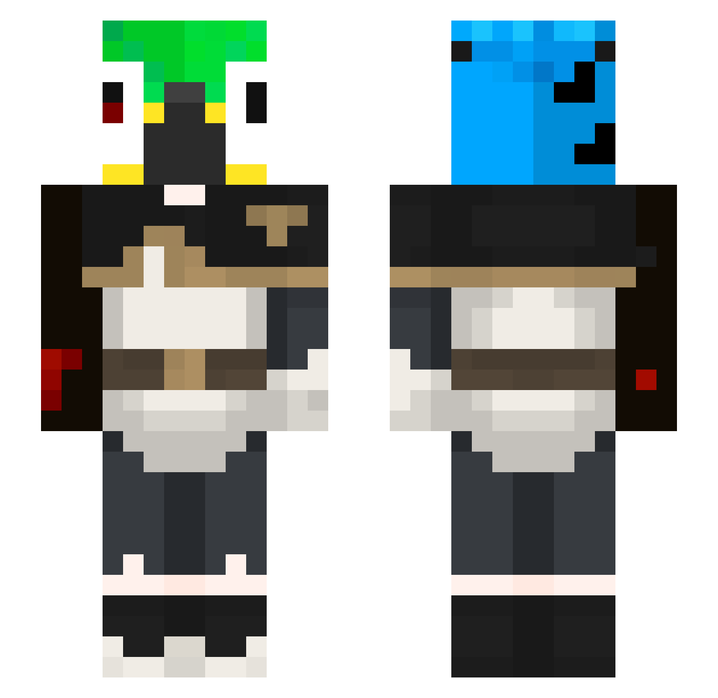 nothudsonfv Minecraft skin, front and back view