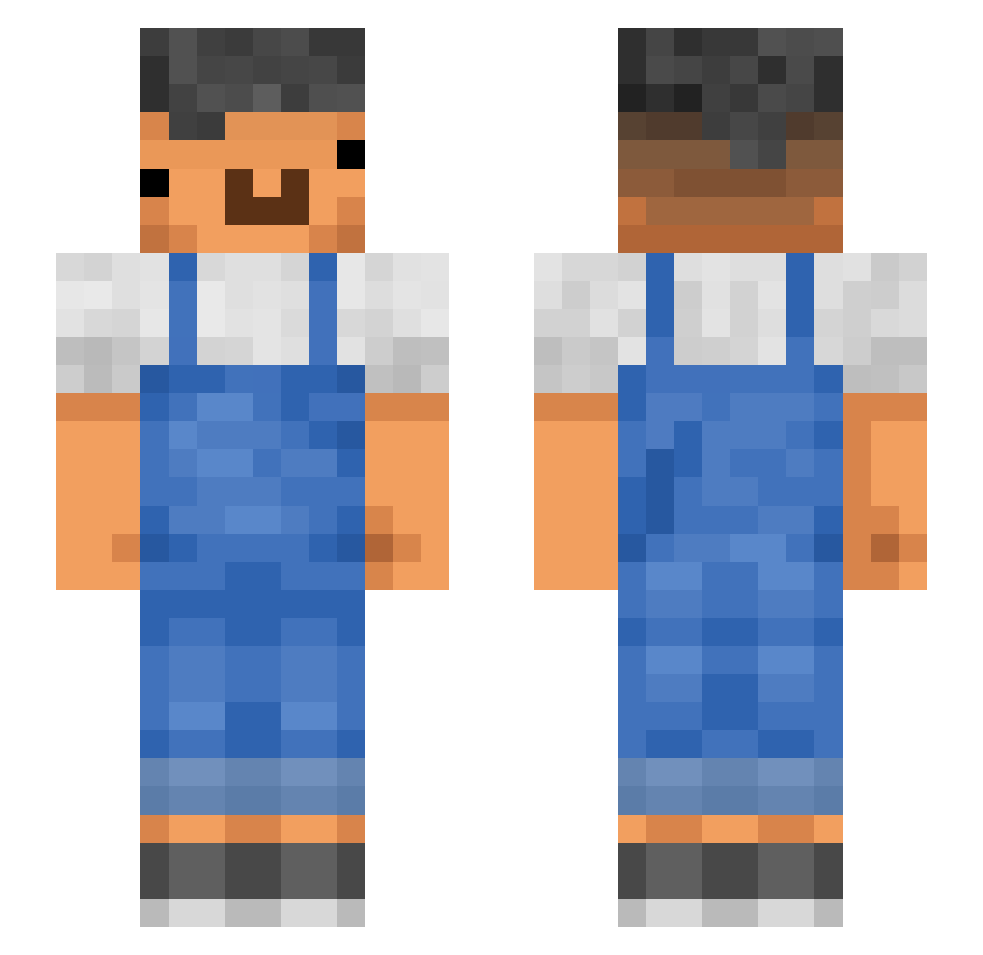 EpiAFFC Minecraft skin, front and back view