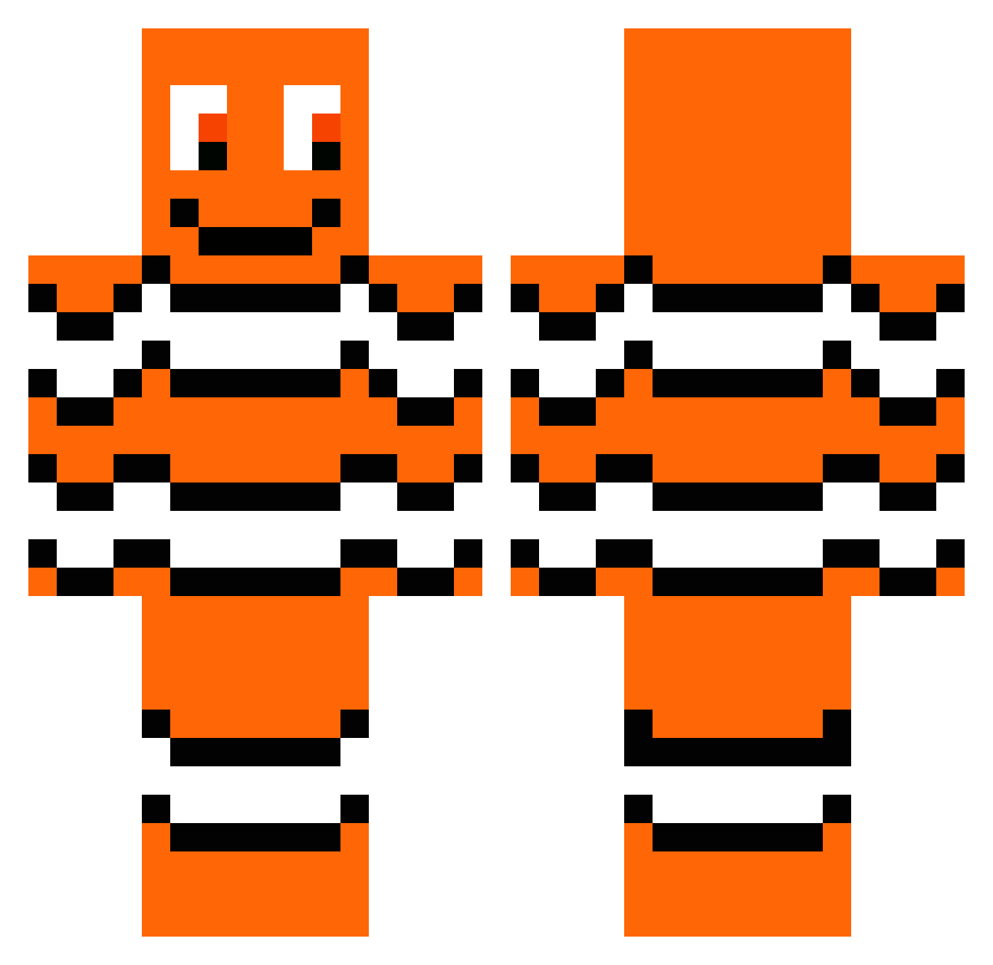 SplendidMack Minecraft skin, front and back view