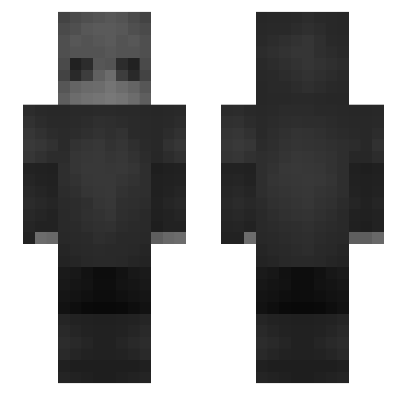 ArrieHa Minecraft skin, front and back view