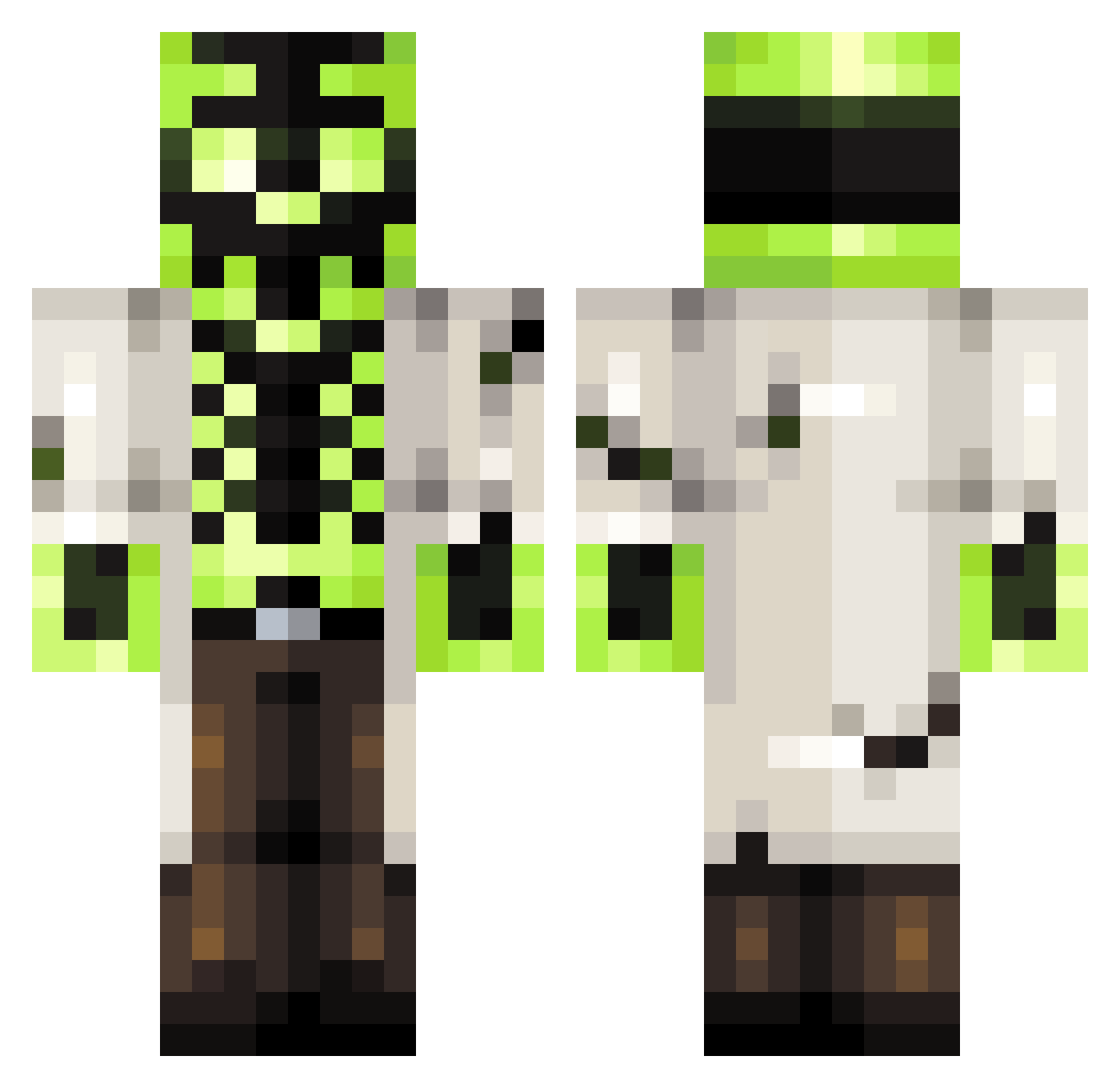 Undesired_User Minecraft skin, front and back view