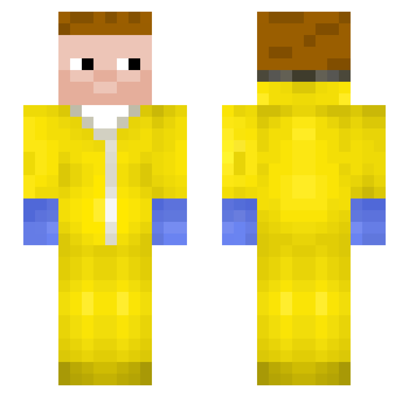 Flakexd Minecraft skin, front and back view