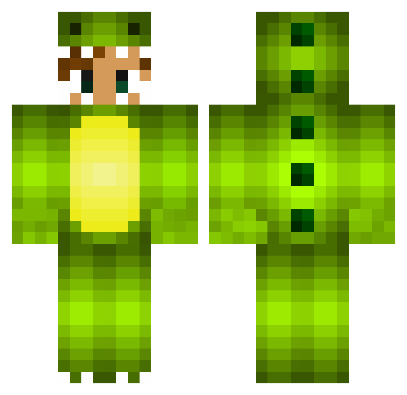 Rommetjepro Minecraft skin, front and back view