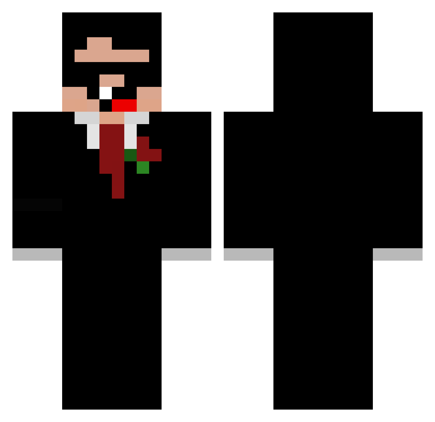 paranguari Minecraft skin, front and back view