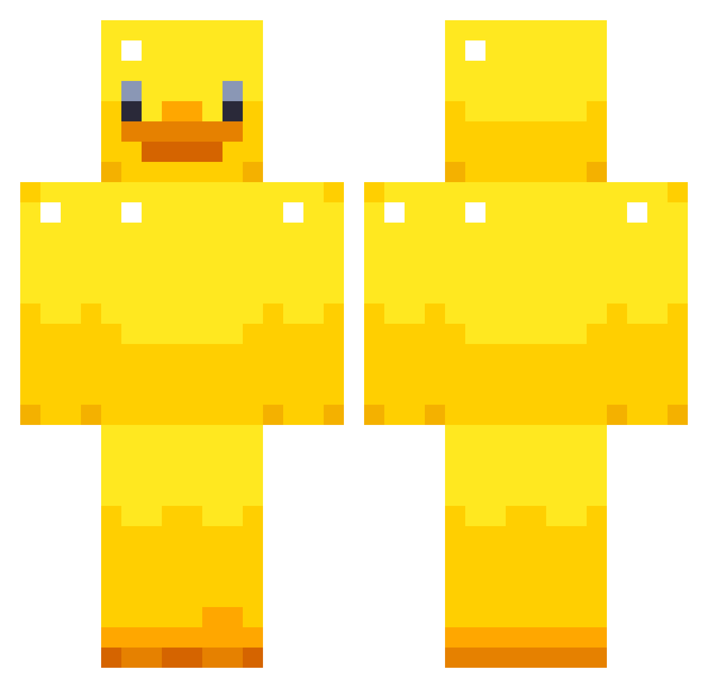 DISMAL15 Minecraft skin, front and back view