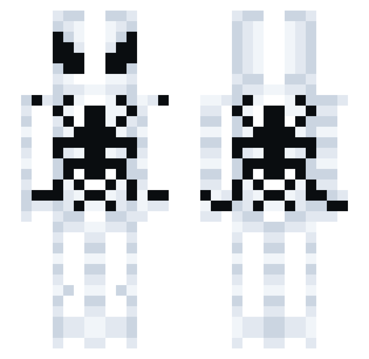 RussianFozzie Minecraft skin, front and back view
