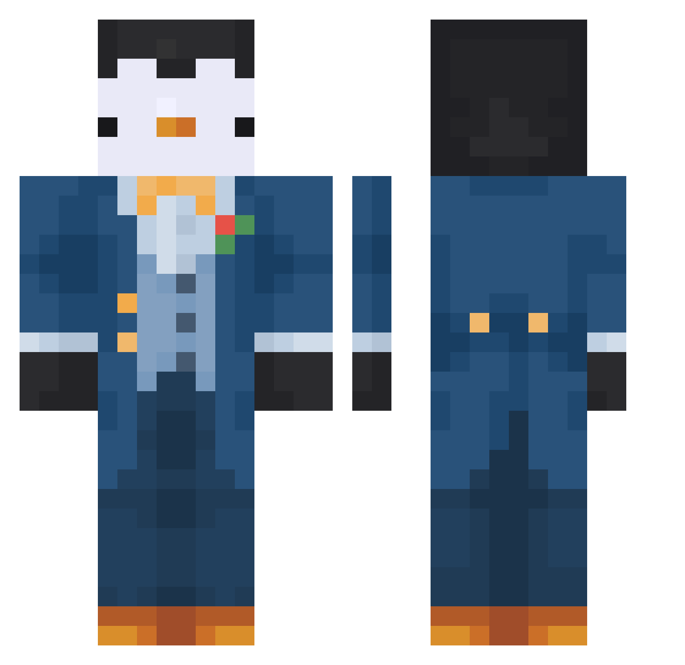Void517 Minecraft skin, front and back view